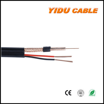 LSZH Bare Copper OFC Rg59 Siamease Coaxial Video Cable 2DC Power for Security CCTV